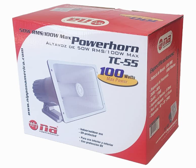 Nippon America Power Horn White 8 Ohm 100W Outdoor Tc 55