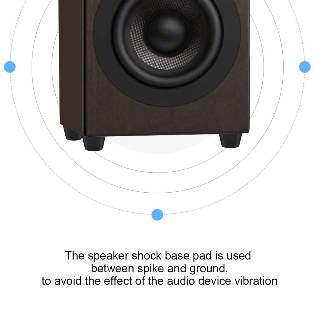 Yosoo  Round Rubber Feet Bumpers, Anti Scratch Screw On Round Black Rubber Feet Bumpers Pads 8 Pcs 30X20Mm Rubber Feet Anti Vibration Base Pad Stand For Speaker Guitar Amplifier W/Screws