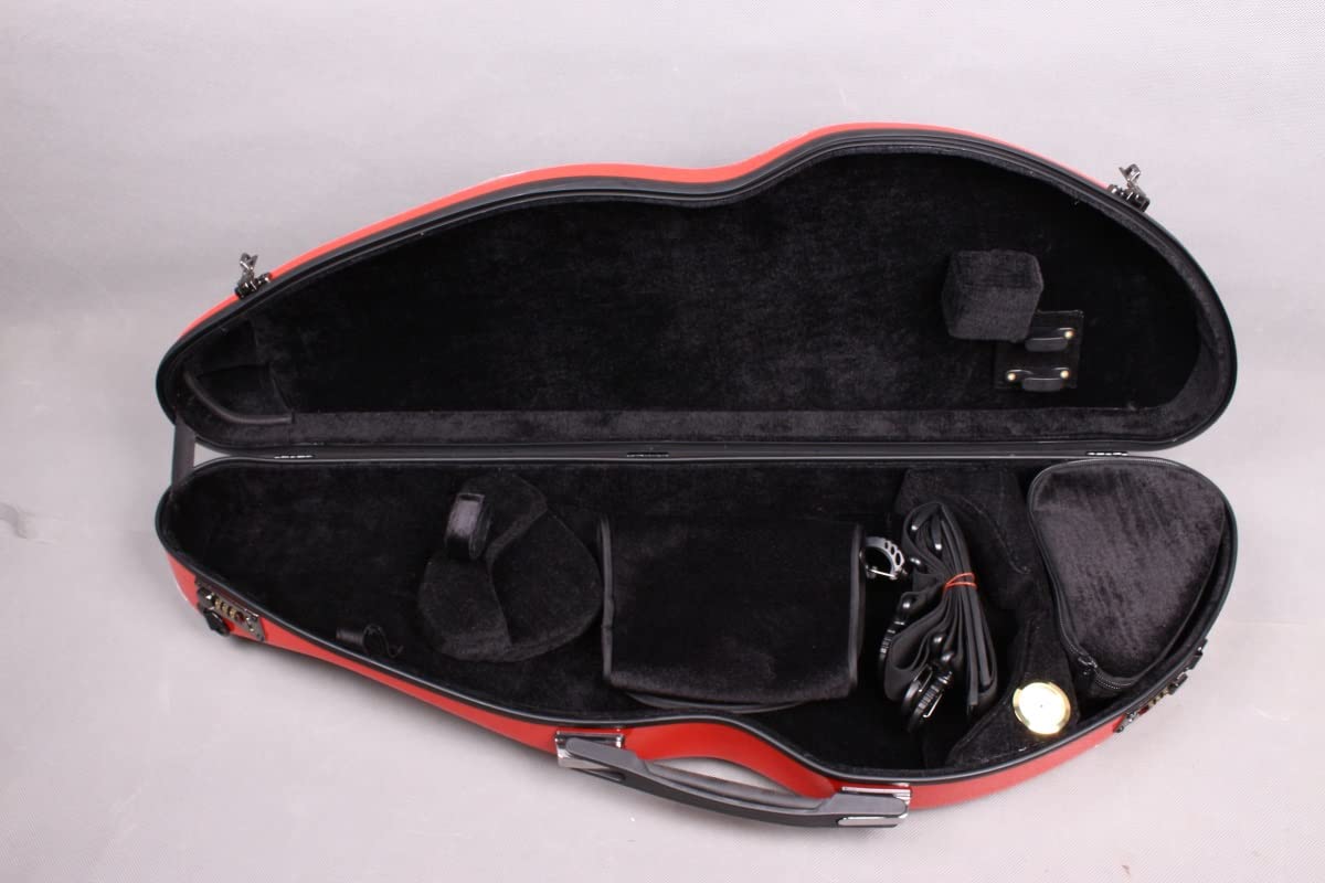 Vetimobato Hard Shell Violin Case 4/4 Full Size Carbon Fiber Violin Case With Back Strap & 2 Bow Holder Violin Box Ca. 1.8Kg Str