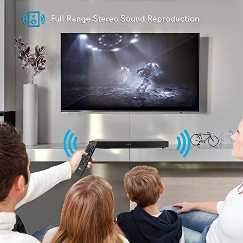 Pyle Surround Sound Tv Sound Bar   Bluetooth Compatible Wireless Soundbar For Tv W/ Built In Subwoofer Speaker   Television Soun