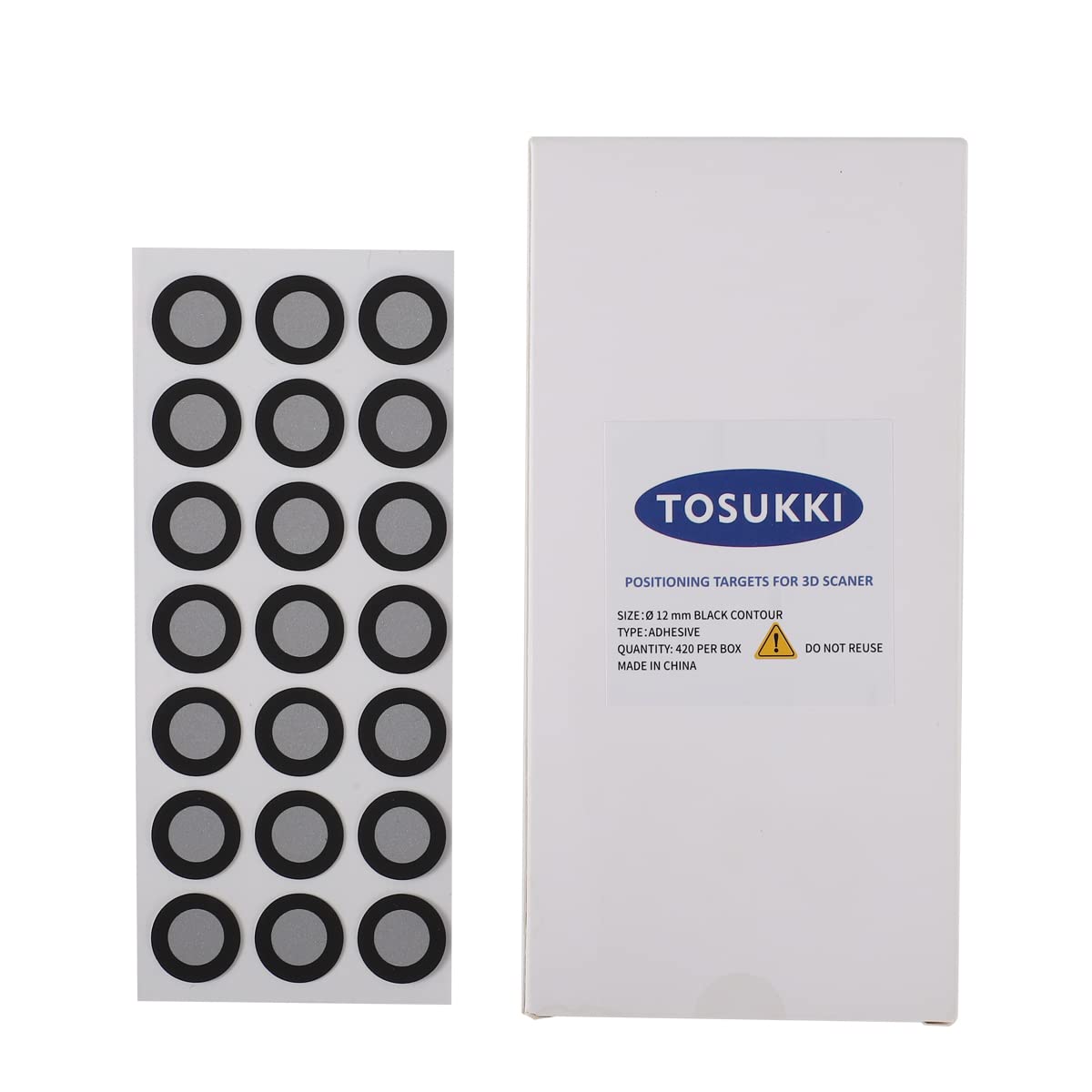 Tosukki 12 Mm Positioning Targets For 3D Scaner And Optical Trackers,Reference Point Markers/Reflection Markers For 3D Scaning/O
