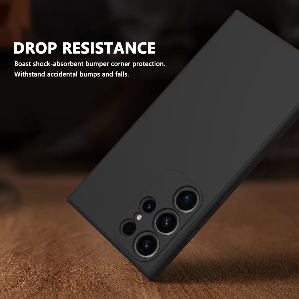 Wogroo For Samsung Galaxy S22 Ultra Case Black, Scratch Resistant With Soft Touch, Slim Thin Phone Cover For Samsung Galaxy S22