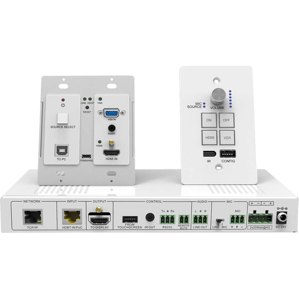 SIIG AC CEH23Z11S1 Wallplate HDMI VGA HDBaseT Kit 30m w AudioOutputMicrophone