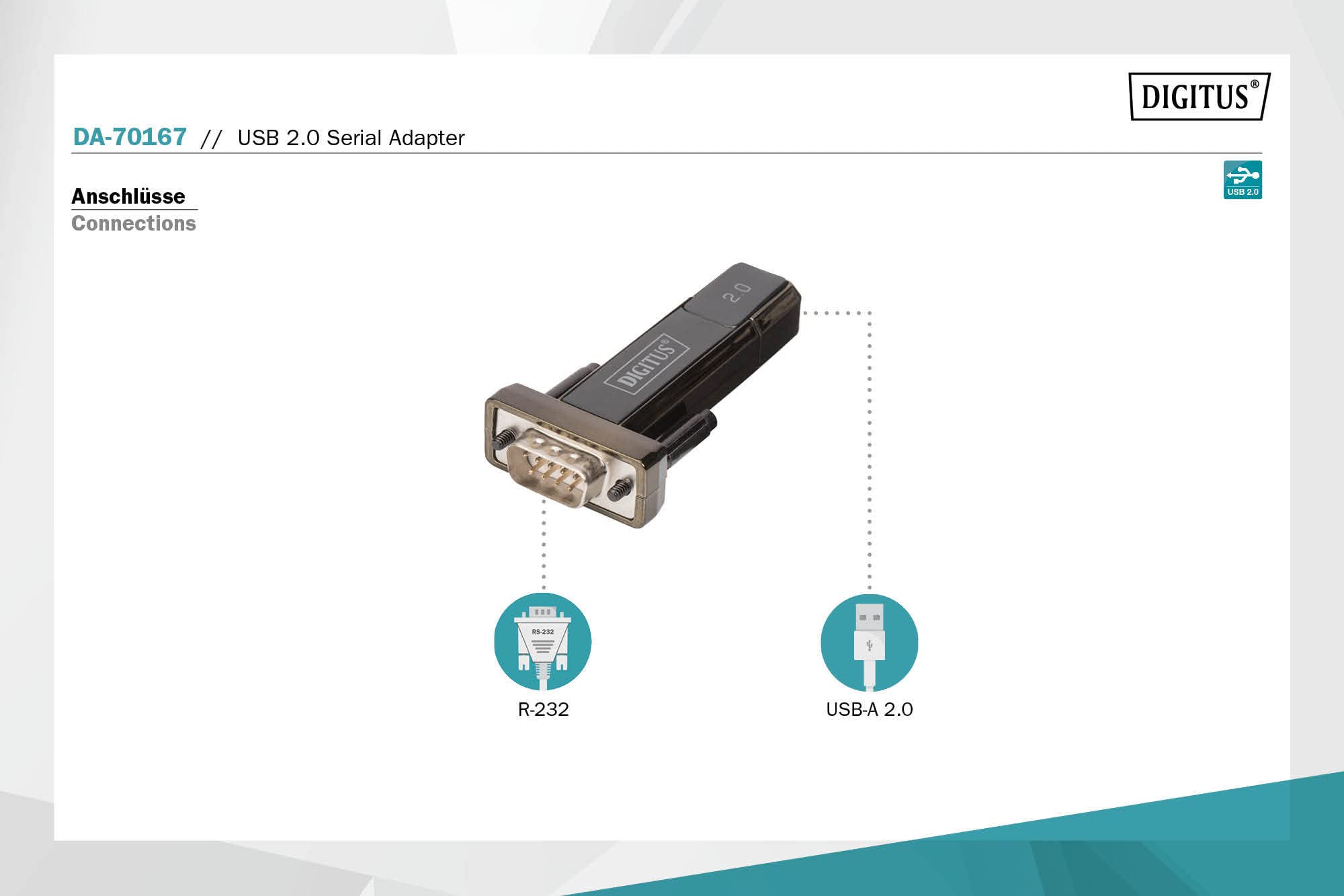 Digitus Usb To Serial Adapter   Rs232 Converter   Usb 2.0 Type A To Dsub 9M   Pl2303Gt Chipset   Includes 80 Cm Cable