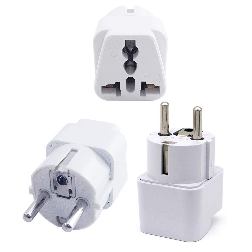 European Travel Plug Adapter Power Plug Schuko Type E/F - Thumbnail 4
