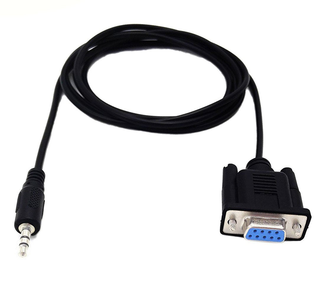 Qaoquda Db9 9 Pin Female To 3.5Mm Male Plug Serial Cable Rs232 To 1/8 Inch Conversion Cable Cord- 6Ft/1.8M