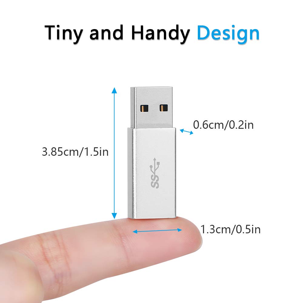 Electop Usb 3.1 Type C Female To Usb A Male Adapter (2 Pack), Type A To C Usb 3.1 Female To Usb A Female Adapter Converter Suppo