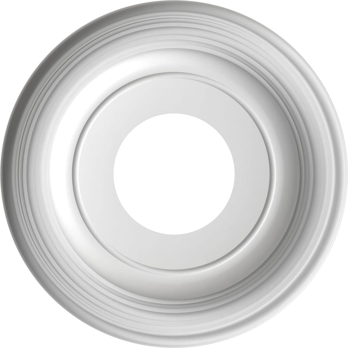 Ekena Millwork Cmp10Trcch Traditional Thermoformed Pvc Ceiling Medallion (Fits Canopies Up To 5 1/2''), 10''Od X 3 1/2''Id X 1 1