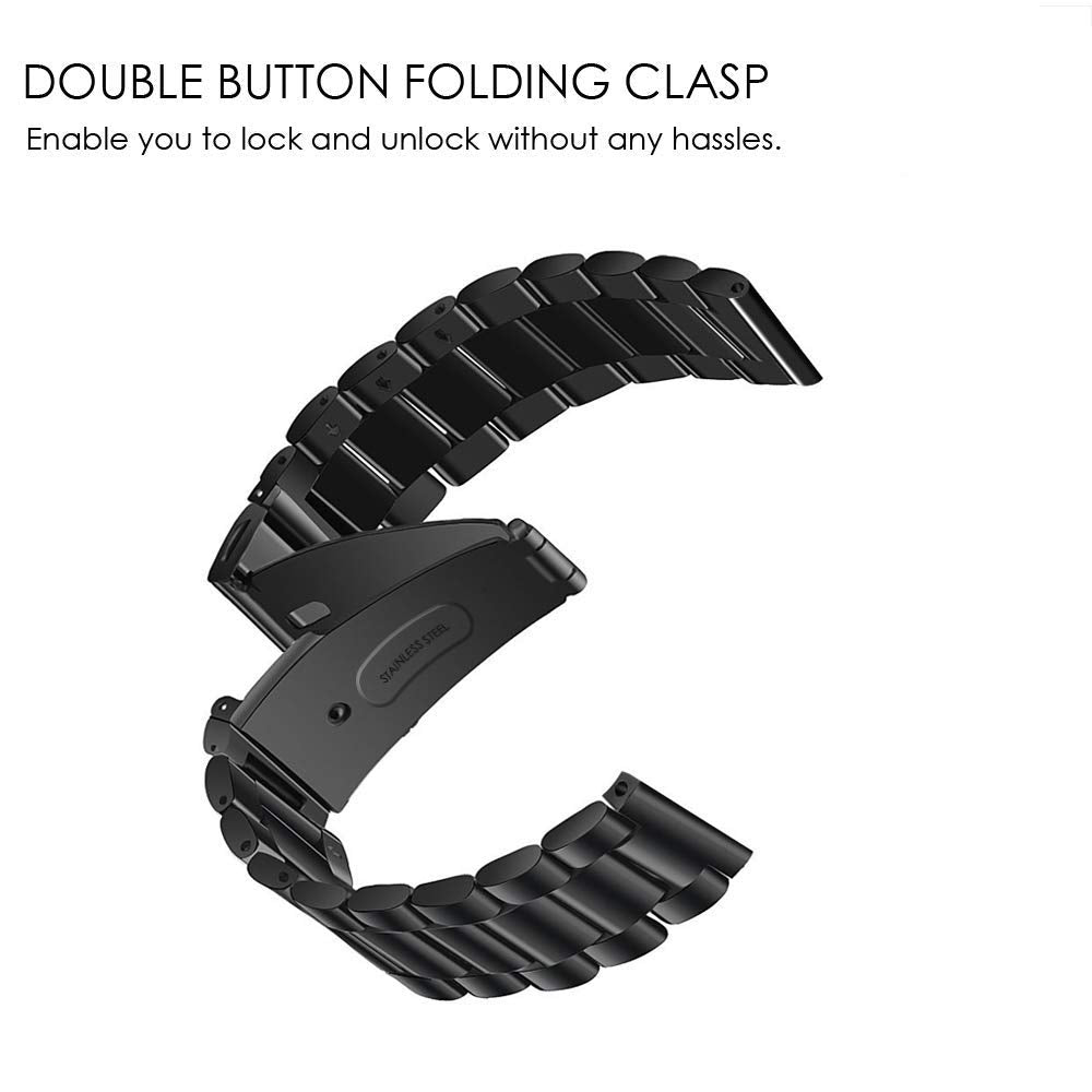 Fintie 20Mm Metal Bands Compatible With Garmin Vivoactive 5/Vivoactive 3/3 Music/Venu Sq/Venu 2 Plus/Forerunner 245/645, Samsung