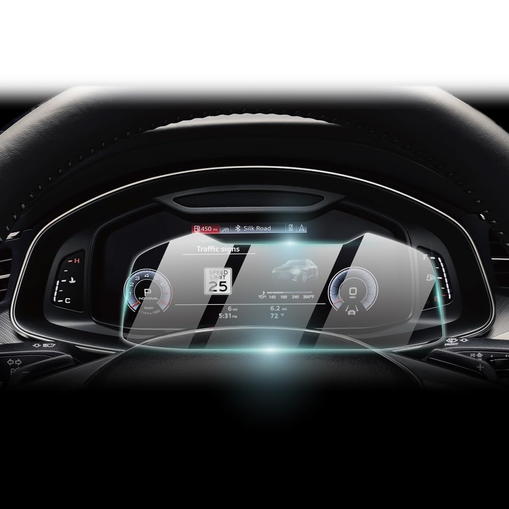 Ipg Proactive Made For Audi 2019-24 A6 - A7 12.3 Dashboard 9H Hardness Screen Protector Smooth Nano Ceramic Film Ultra Responsiv
