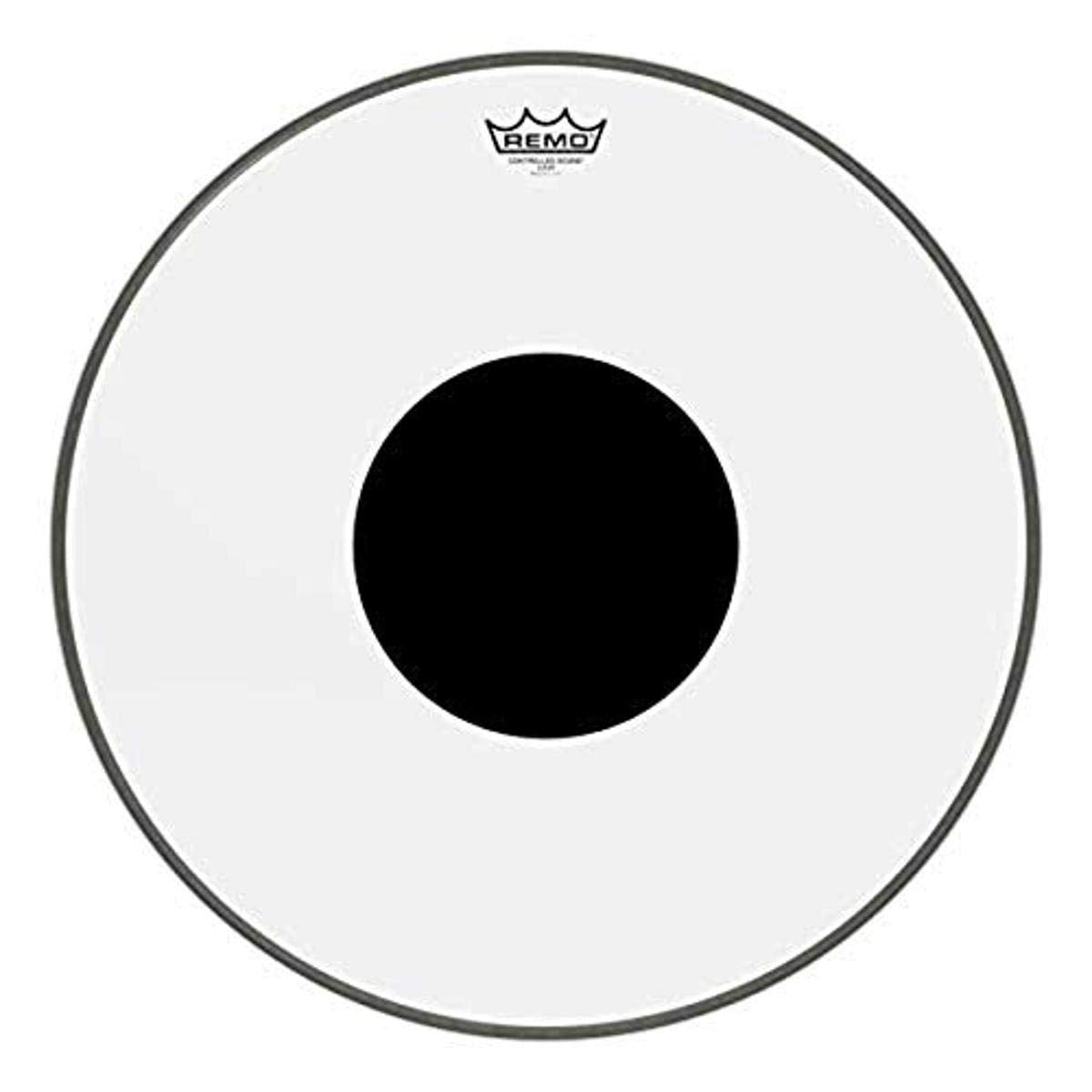 Remo Controlled Sound Clear Black Dot Bass Drumhead - Top Black Dot, 20