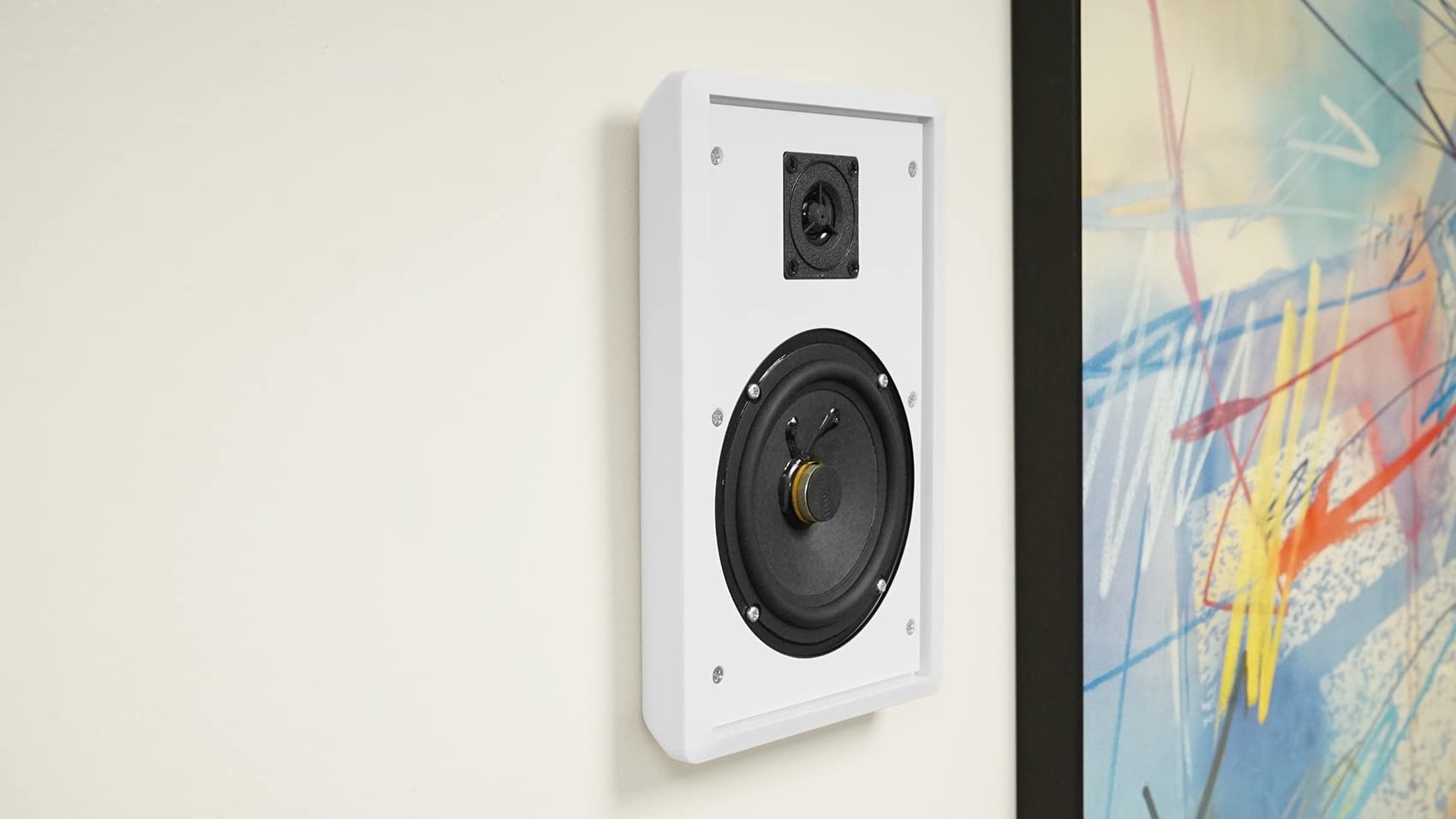 2 Rockville Rockslim White Home Theater 5.25 240W Easy Wall Mount Slim Speakers