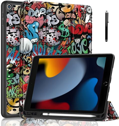 Proelite Smart Case For Ipad 10.2 Inch 2021 9Th/8Th/7Th Gen [Auto Sleep/Wake Cover] [Pencil Holder] [Soft Flexible Case] Recoil