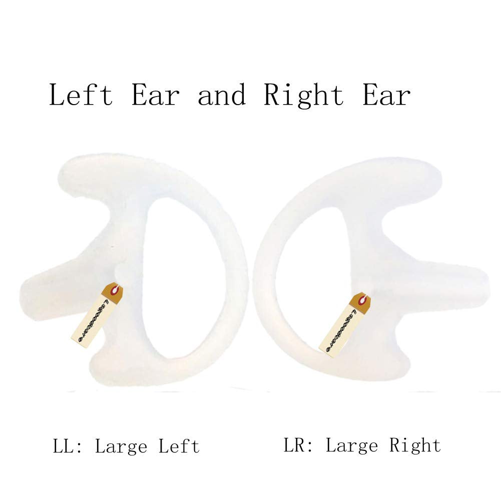 Replacement Earmold Earbud Left &Right Ear Piece Compatible With Motorola Kenwood Midland 2 Way Radio Acoustic Coil Tube, Lsgood