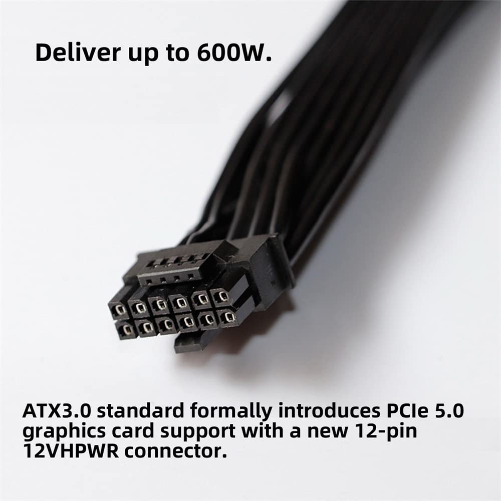 Nfhk 12Vhpwr Atx3.0 Pci E 5.0 Power Modular Cable To Dual Atx 8Pin For 3080 3090Ti Psu 16Pin 12+4P Graphics Card