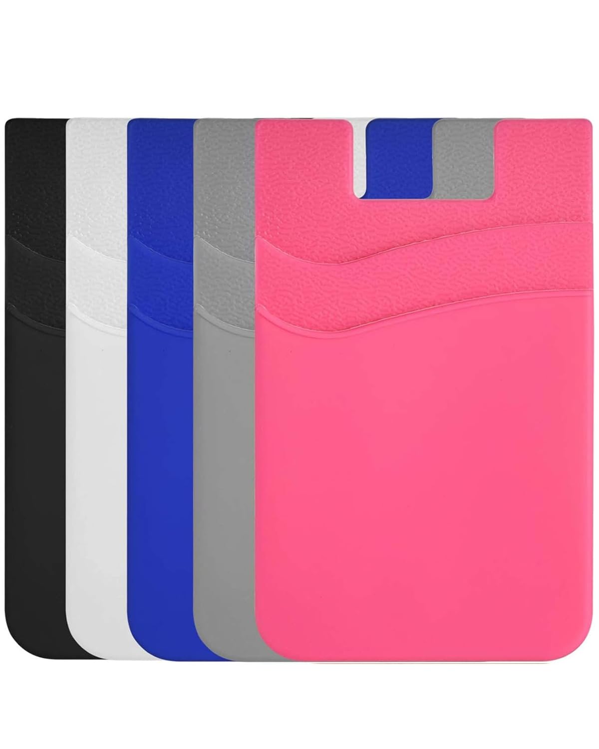Biajiya Phone Card Holder,Cell Phone Silicone Wallet Stick On Id Business Credit Card Pocket For Smartphones