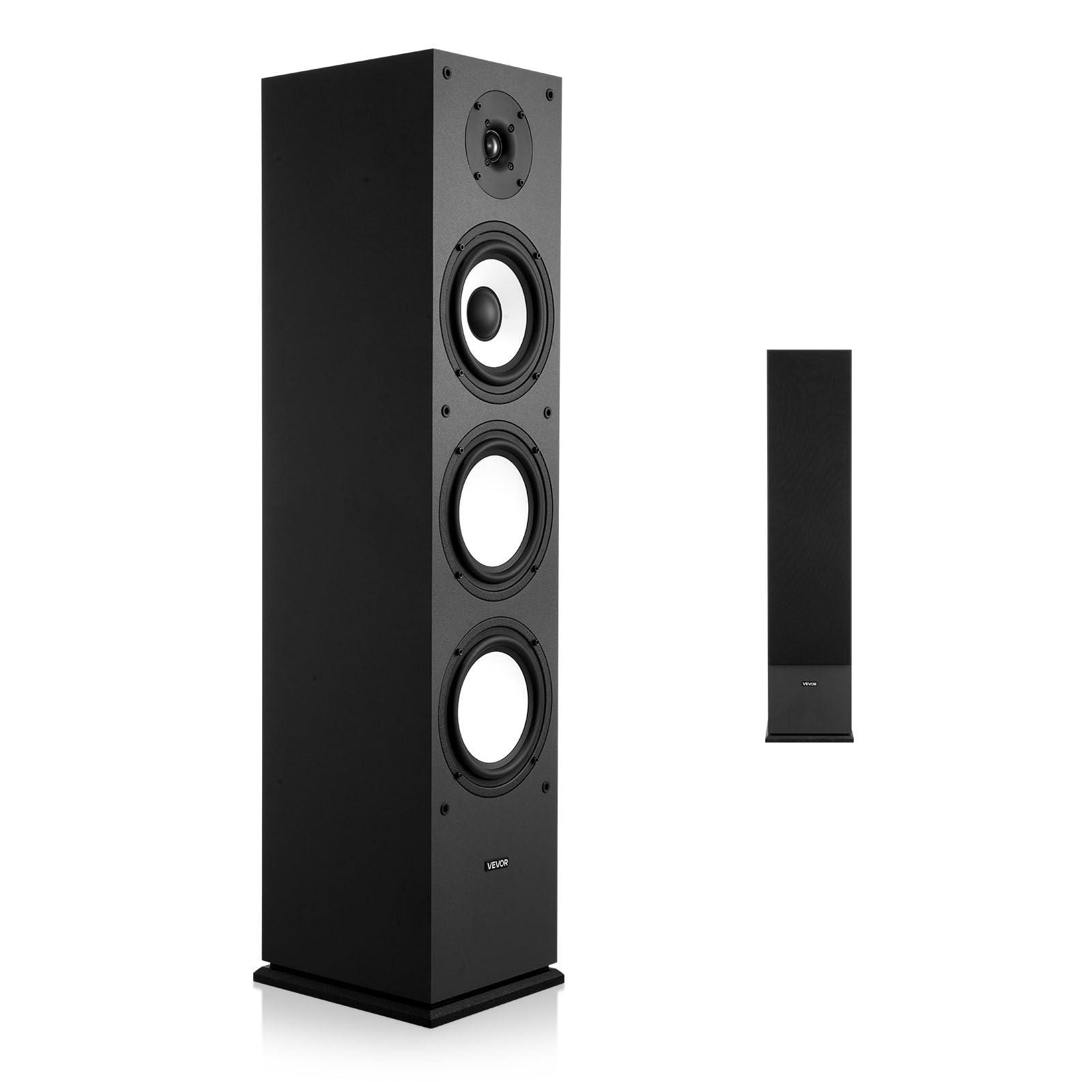 VEVOR Passive Floorstanding Speaker, 2-Way, Floor-Standing Tower Speaker with 1-Inch Tweeter, 6.5-Inch Woofer, 200W Peak, 70Hz-2