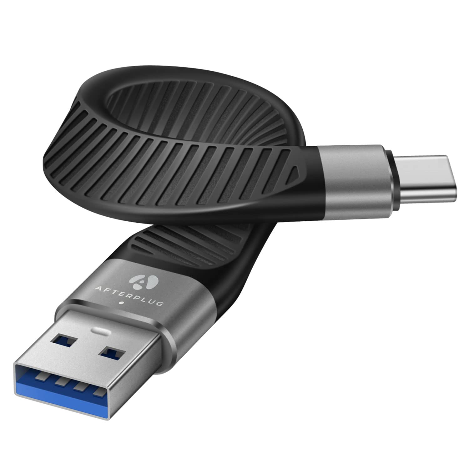 Afterplug Short Usb A To Usb C Cable, 5.5 Inch, 10Gbps, For Iphone 15/16, Ipad, Macbook, Samsung Galaxy, Tablets, Laptops, Portable Ssd, Android Auto