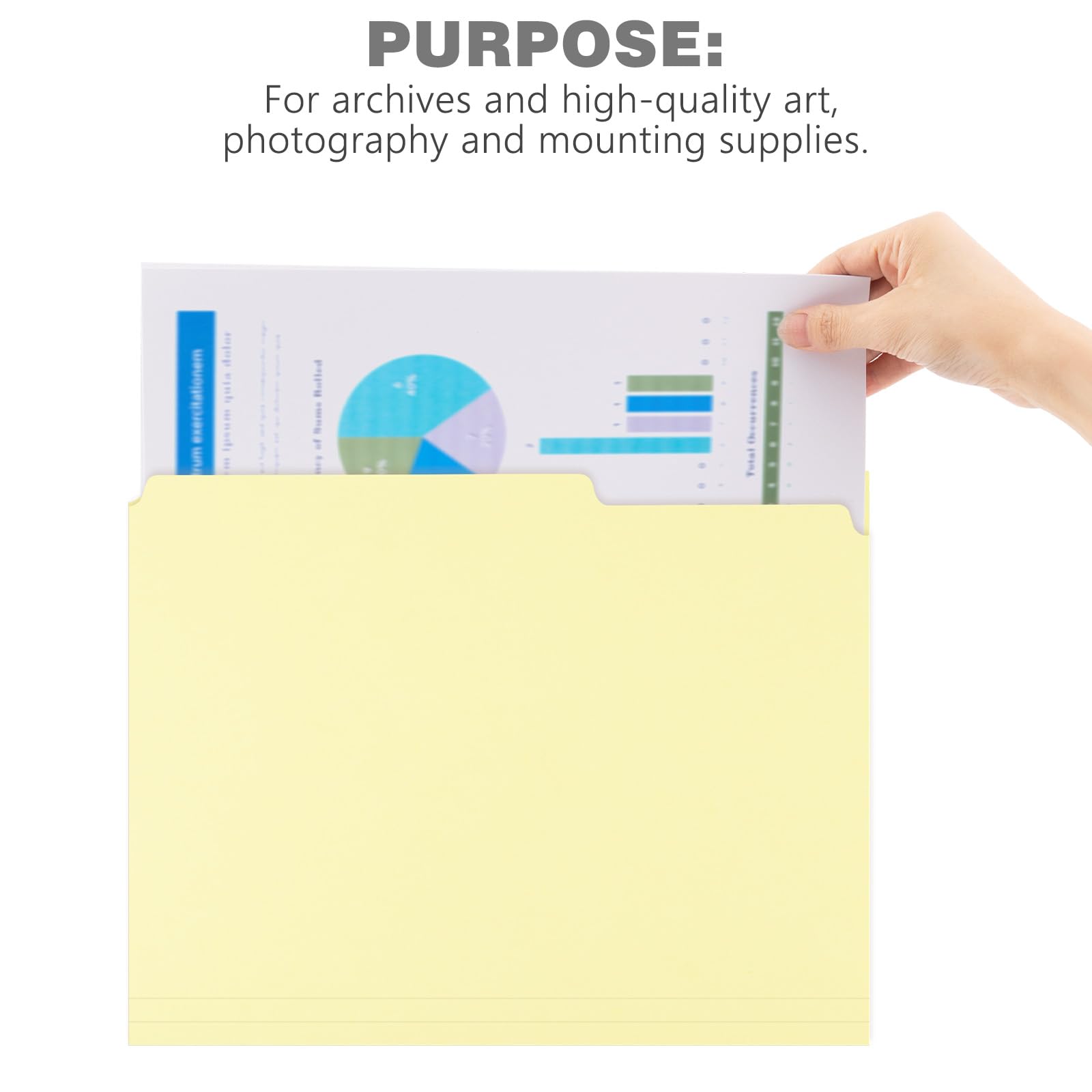 Lineco Archival Legal Size File Folders. Organize Important Documents, Prints, Photos. 9.5' X 14.75' With 1/3 Cut Tab, Acid Free, Lignin Free Light Tan 10 Pt. Perma/Dur Folder Stock. Pack Of 100