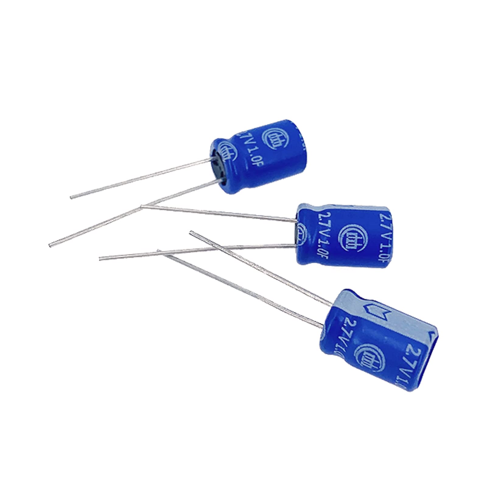 Cermant 10 Pcs 8X12Mm(0.31X0.47In) Super Capacitor 2.7V 1F Farad Capacitance Winding Type Energy Storage For On Board Backup Ene