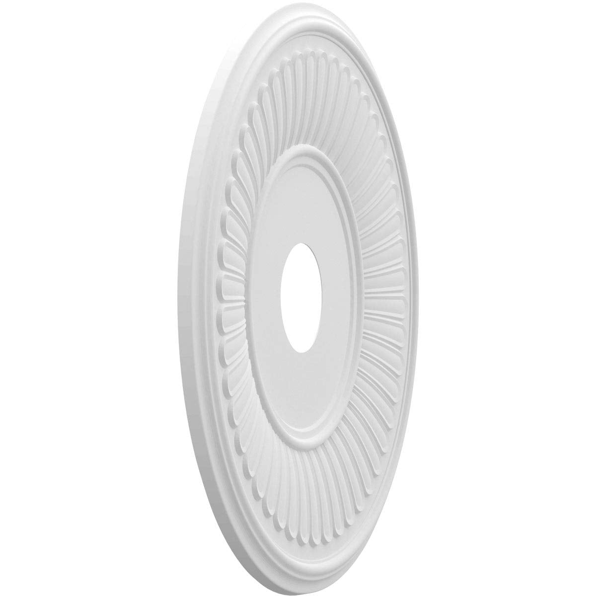 Ekena Millwork Cmp19Be Berkshire Thermoformed Pvc Ceiling Medallion (Fits Canopies Up To 8 3/8''), 19''Od X 3 1/2''Id X 1''P