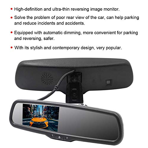 Rear View Mirror Monitor,Car Rear View Mirror 4.3Inch Car Rearview Mirror Auto Dimming Recorder Auto Reverse Parking Rear View M