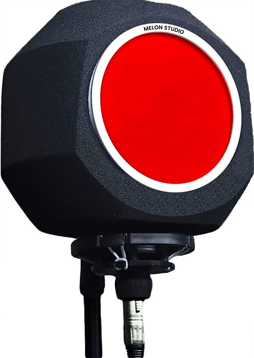 Melon Studio Microphone windscreen Pop Filter for Mic, Vocal Isolation Booth Portable Equipment, Shield Acoustic Recording Filte