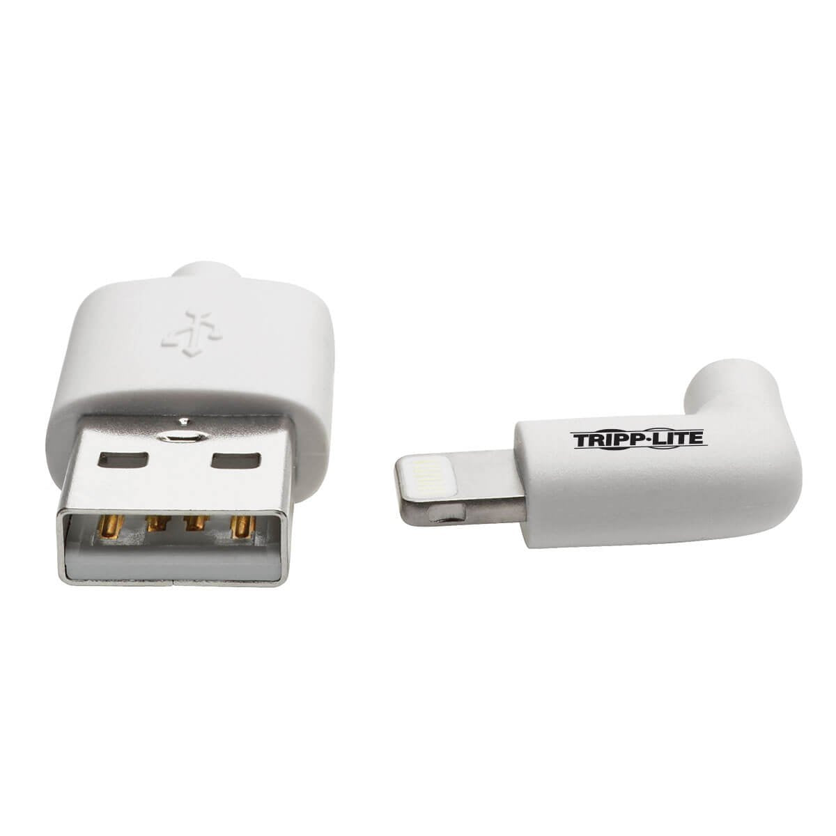 Tripp Lite Right Angle Lightning To Usb Sync Charging Cable For Iphone Ipad Apple White Mfi Certified 3' (M100 003 Lra Wh)