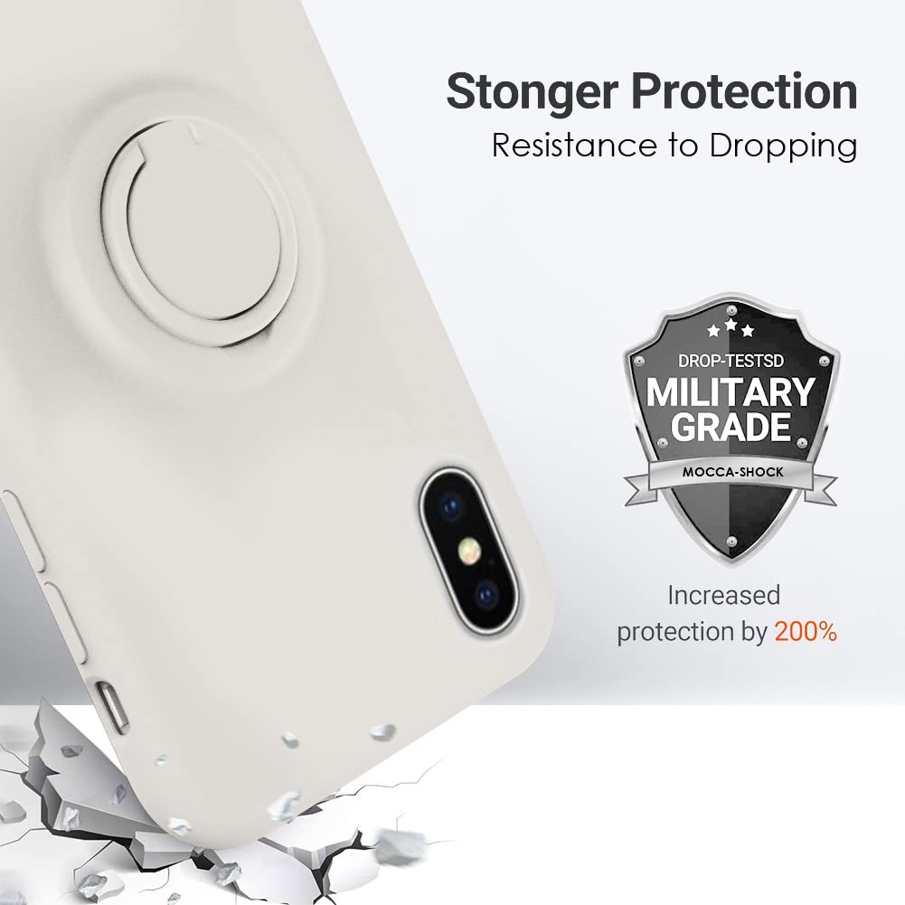 Mocca For Iphone Xs Max Silicone Case With Kickstand | Anti Scratch Full Body Shockproof Protective Case For Iphone Xs Max   Sto