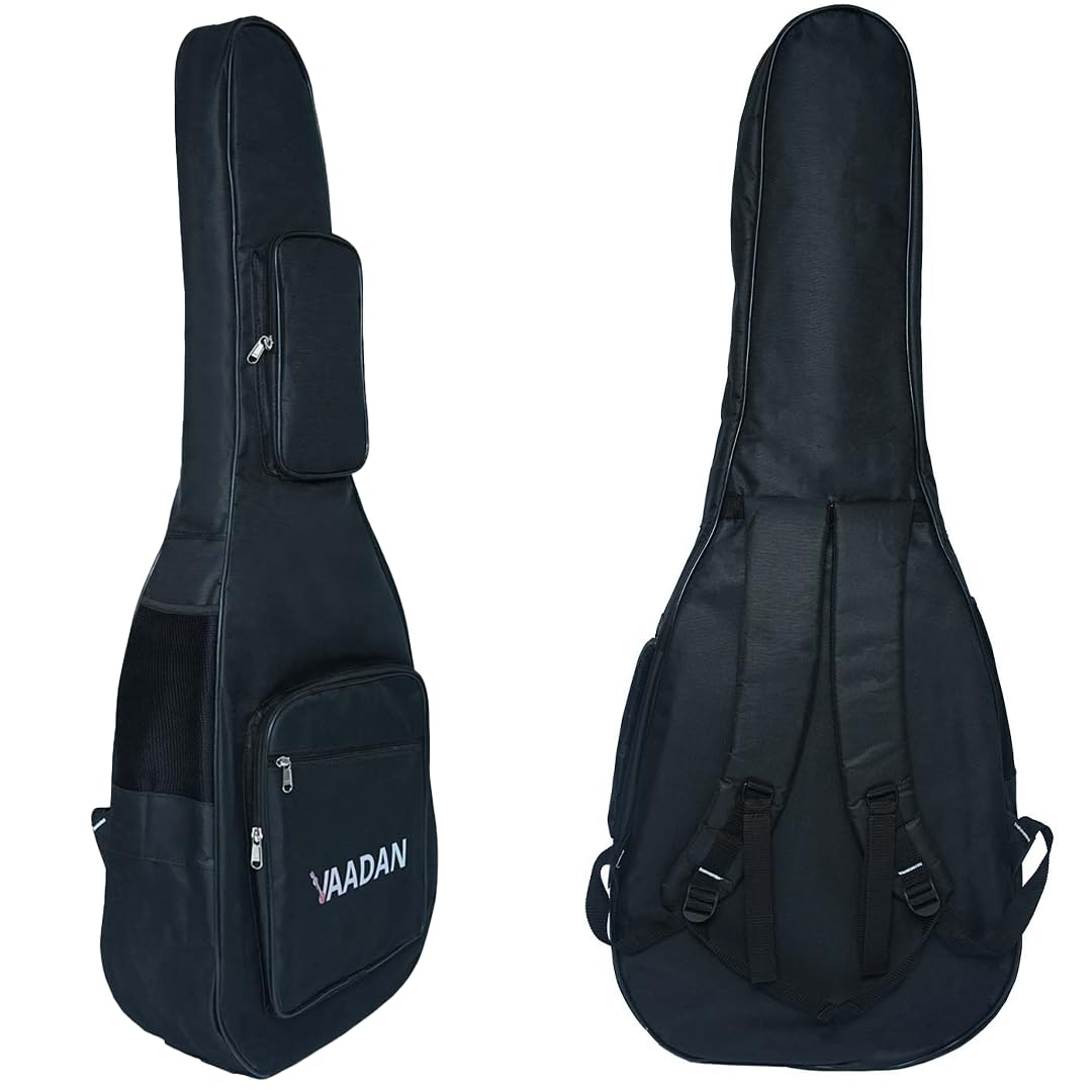 VAADAN Acoustic Guitar Bag Cover with Heavy Padding, Waterproof, Shockproof, dust Resistant, Multiple Pockets, Compatible with 3