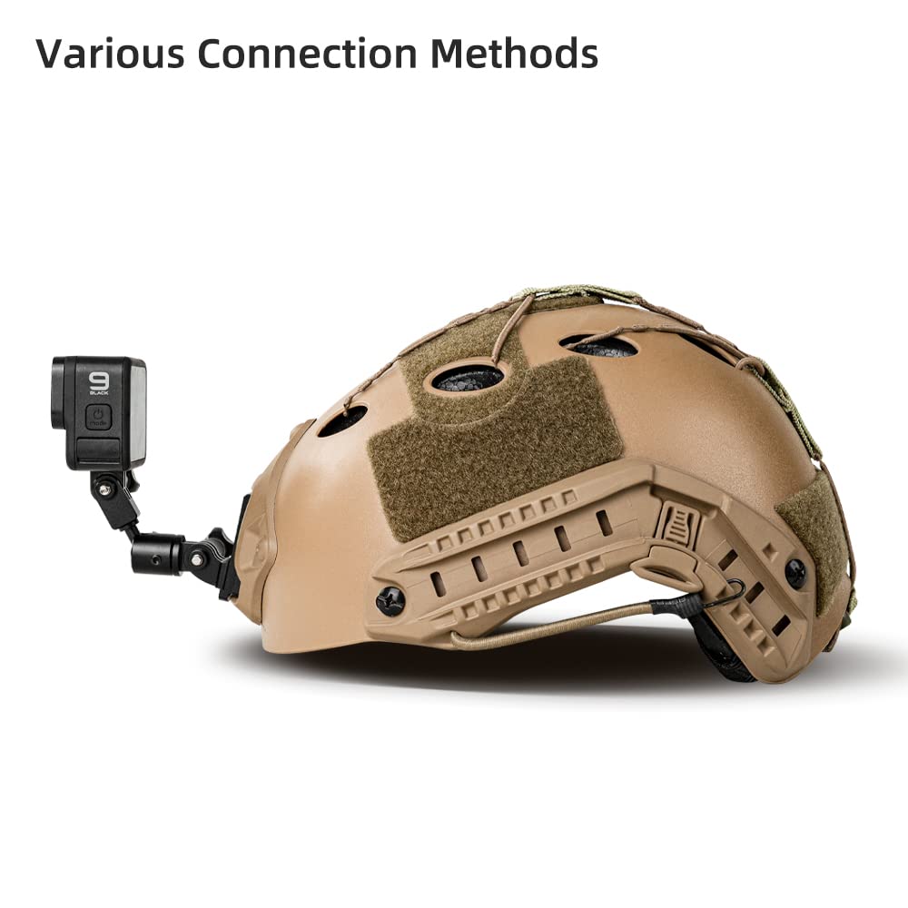 Aluminum 360 Degree Rotation Camera Mount, Metal Bracket Adapter Compatible With Gopro Hero 13/12/11/10/9/8/7/(2018) Black, Dji Action 4/3, Sony And Other Action Cameras (Adjustable Adapter Mount)