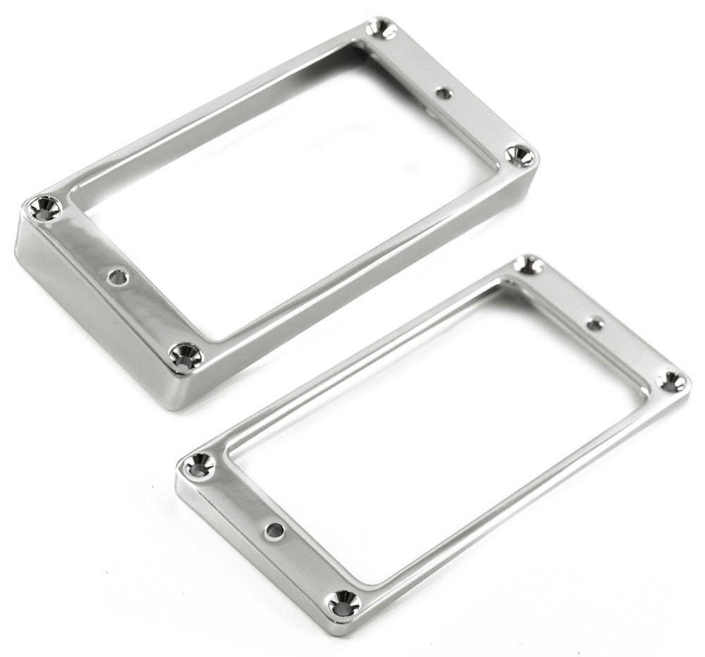 Allparts Pc 0438 010 Metal Humbucking Ring Set Curved Chrome