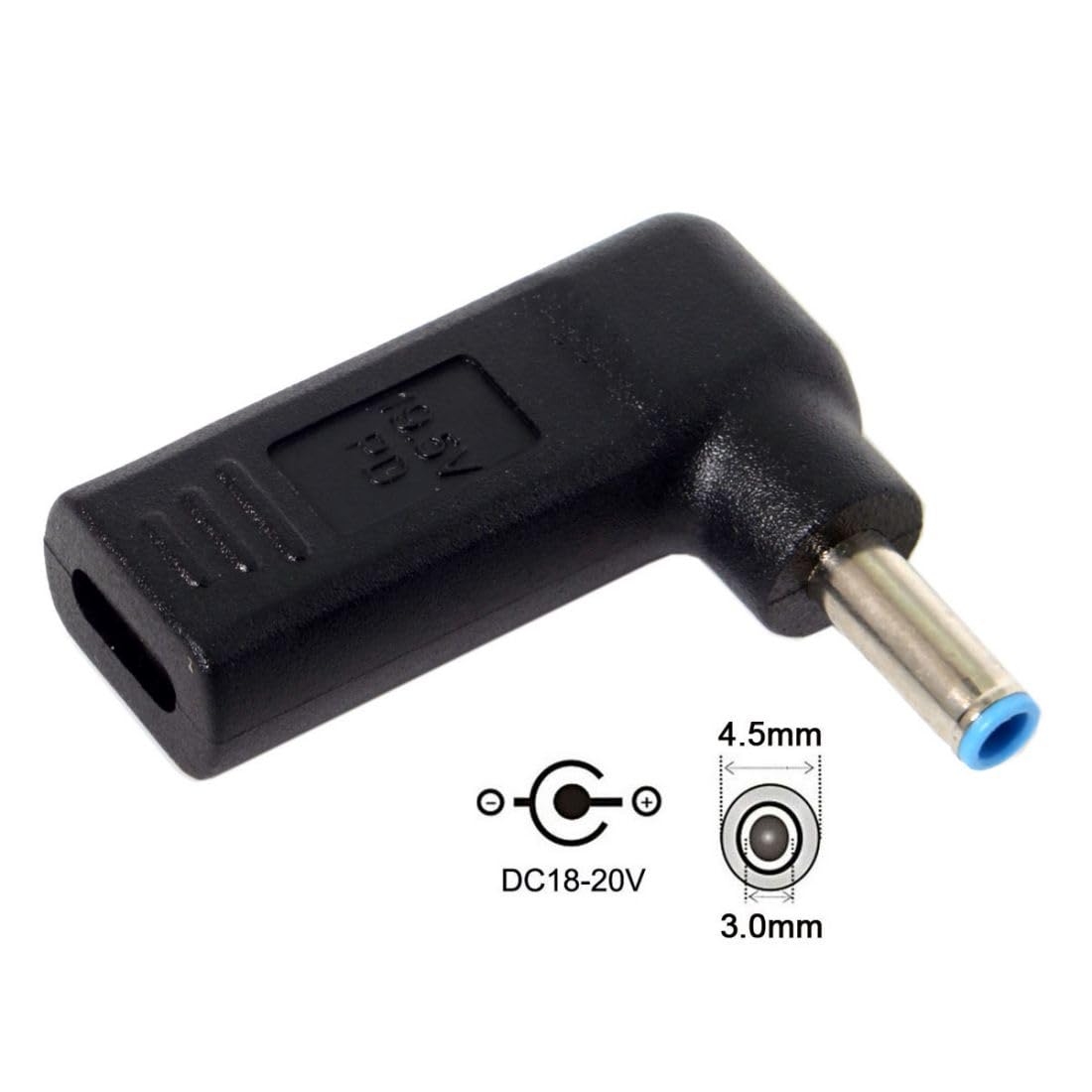 Chenyang Cy Usb 3.1 Type C Usb-C To Dc 4.5Mmx3.0Mm Adapter Emulator Trigger 90 Degree Angled