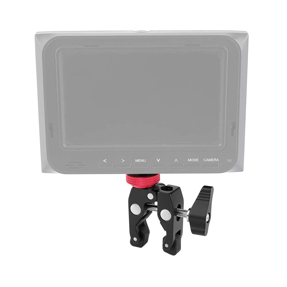 Kayulin Crab Clamp Holder With 1/4'' Screw Adapter For Studio Flash Light Camera Tripod (Black)