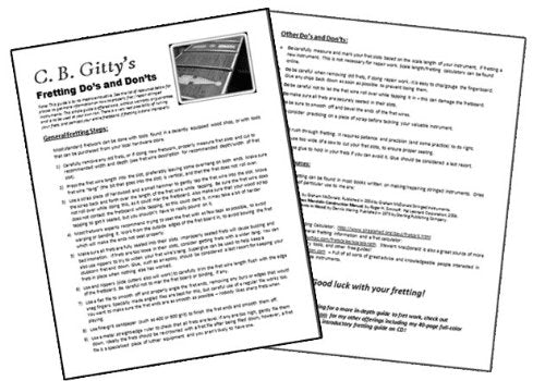 C. B. Gitty Guitar/Bass Fret Wire - Widest/Highest Jumbo Size Nickel-Silver - Six Feet