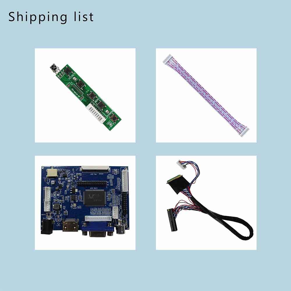Vsdisplay Hd Mi Vga 2Av Lcd Controller Board Work For 14'' 15.6'' B140Xtn03.1 Lp140Wh1 Bt140Xw02 B156Xw02 1366X768 Lvds 40Pin Wl