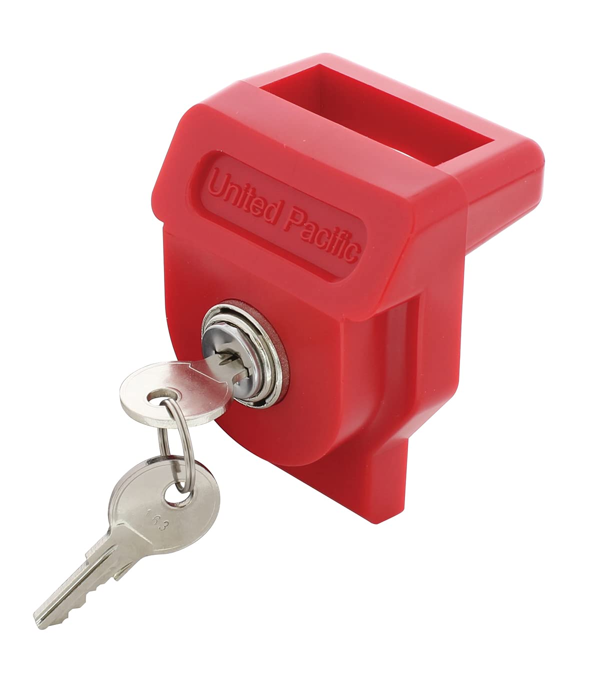 United Pacific 90625 Heavy Duty Plastic Glad Hand Lock, Individually Keyed, Over Molded Lock Cylinder, Trailer Lockout Device  