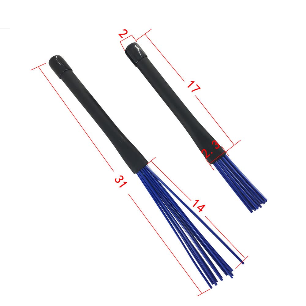 Jiayouy 1 Pair Drum Brushes Drum Sticks Percussion Retractable Nylon Brush Stick For Cajon Jazz Acoustic Rock Band Music Lover