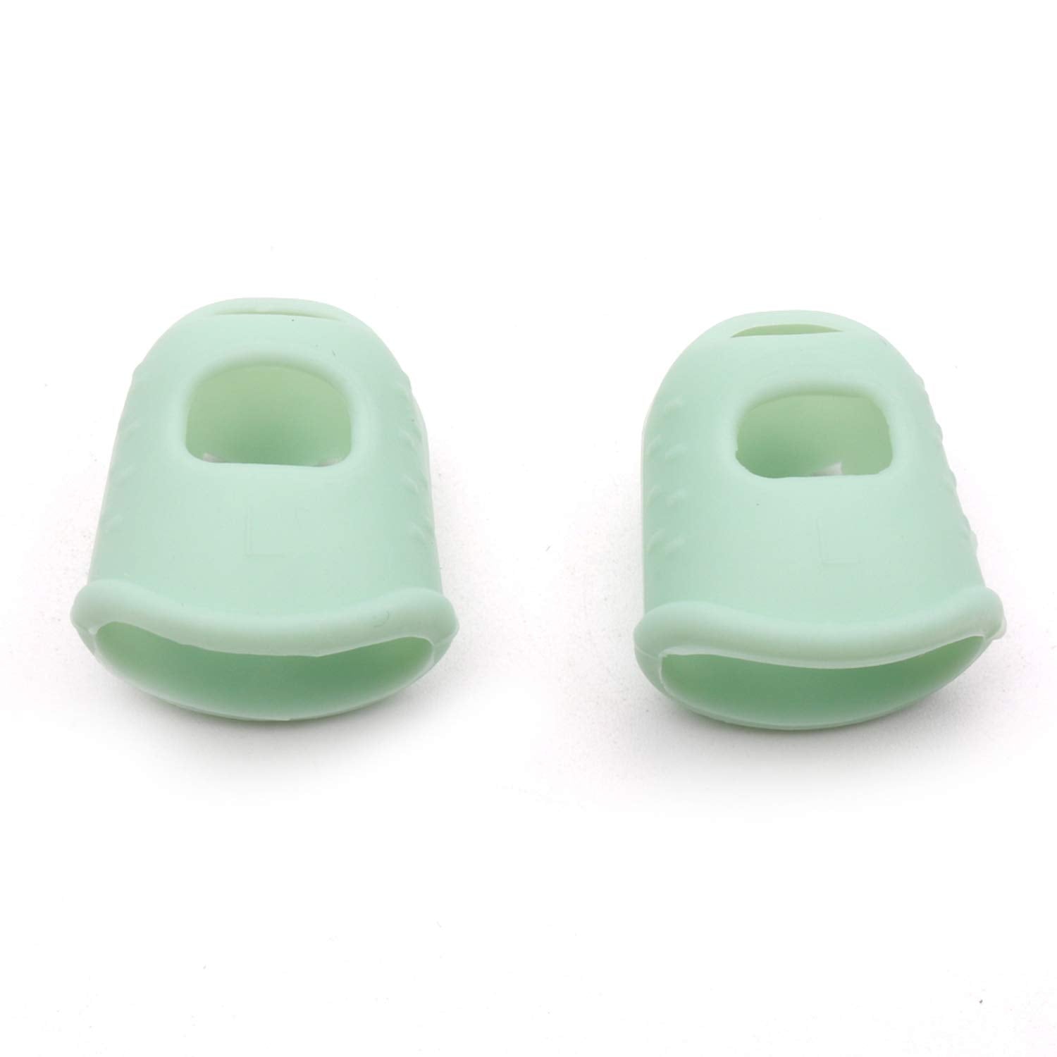2pcs Kalimba Silicone Finger Finge p Protectors for Kalimba Beginners Starters Green Large Huaishu