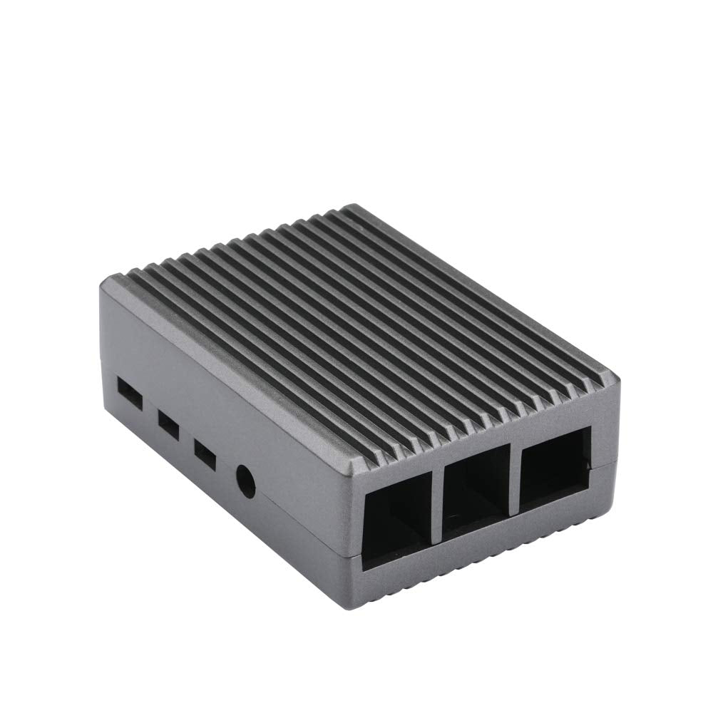 Raspberry Pi 4 Aluminum Case Rpi 4B Shell Metal Box Grey Enclosure For Rpi 4 Model B Only (Grey)