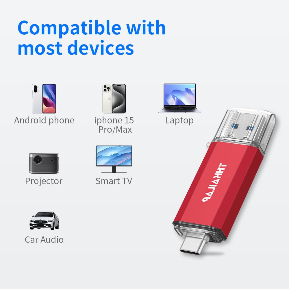 Thkailar 1Tb Usb C Flash Drive For Macbook And Android Phones, Thumb Drive With Usb A And Usb C For Pc,Laptop,Portable External