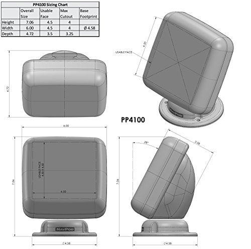 Navpod Pp4100 Powerpod Un-Cut (Usable Face = 4.5'' W X 4.5'' H)(11.4Cm W X 11.4Cm H),WBEEAB0075CTPG6