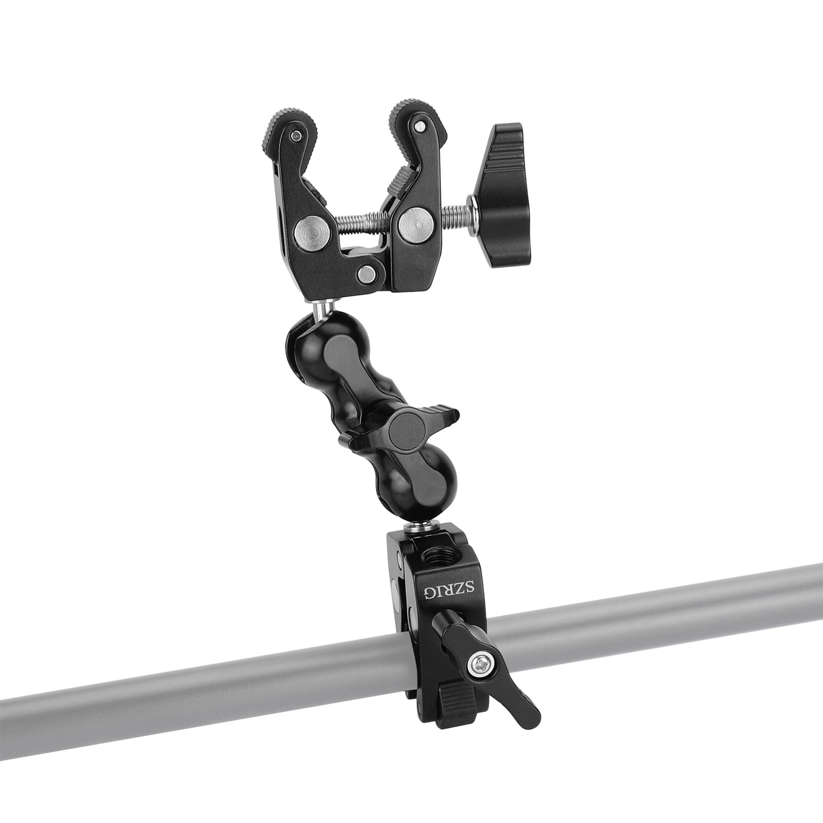 Szrig Crab Clamp Articulating Magic Arm With 1/4'' 20 Mini Ball Head For Camera Accessories