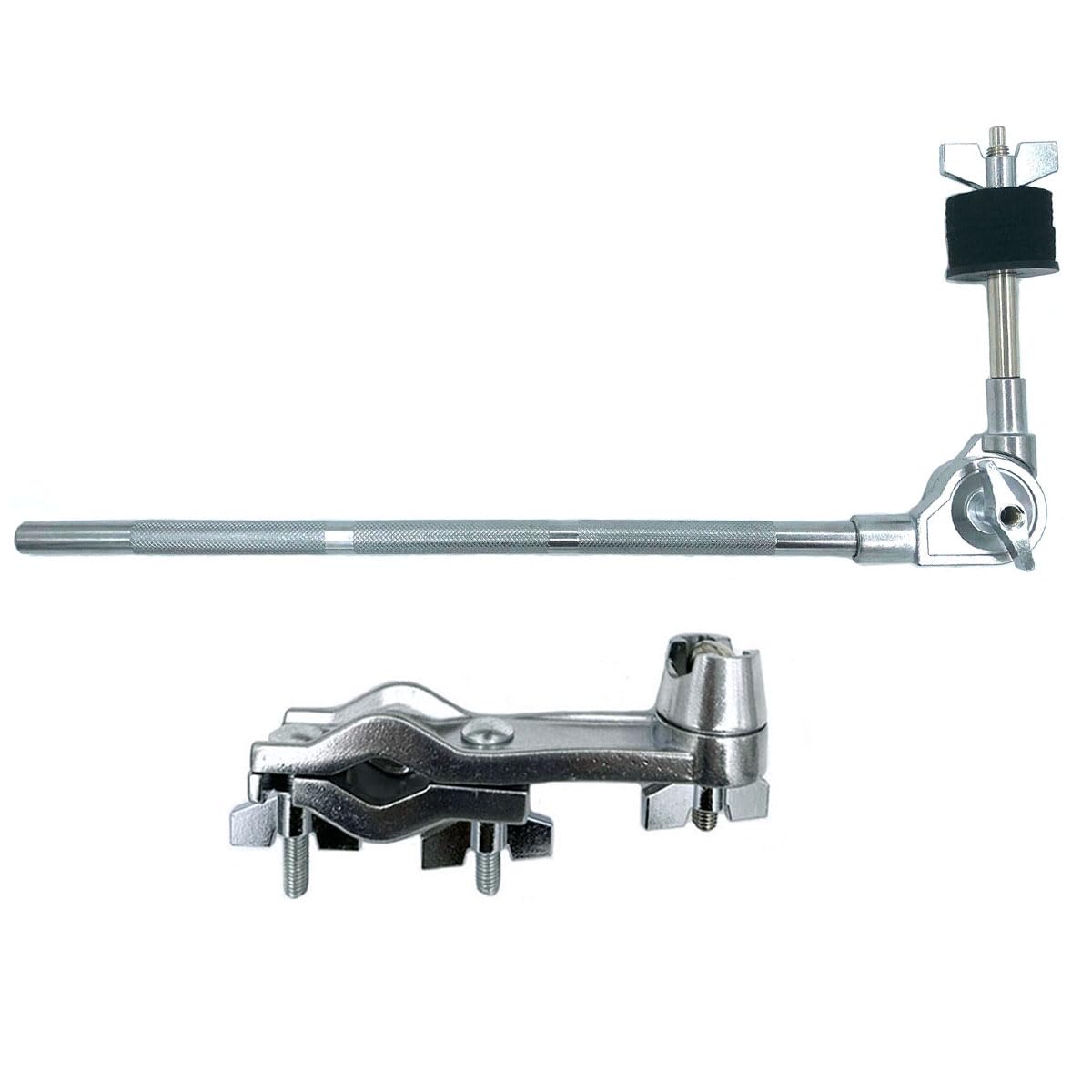 Tuoren Adjustable Cymbal Boom Arm With Mounting Clamp - 14.5 Inch Percussion Straight Arm For Drum Set Stand