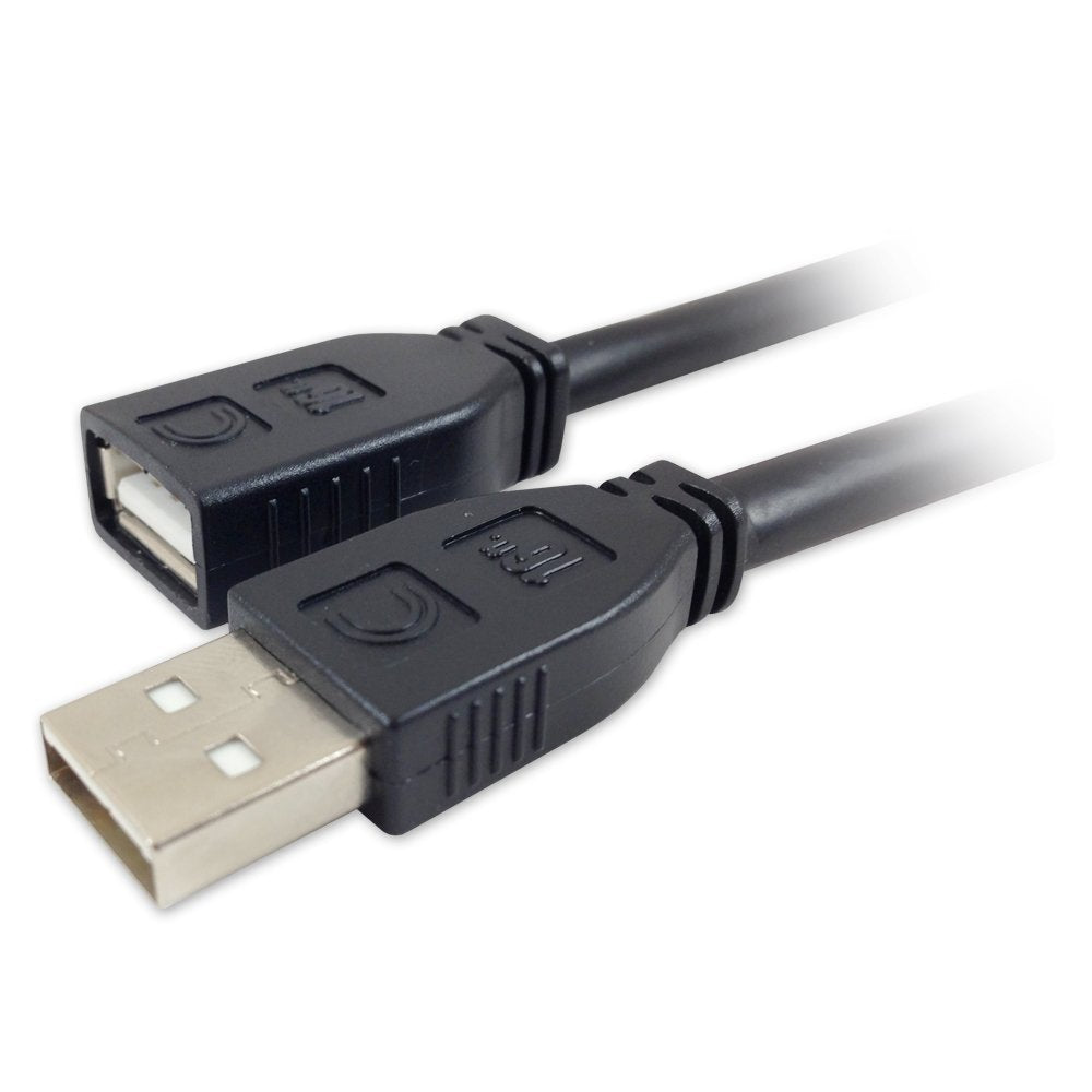 Comprehensive Cable 50 Pro AV/IT Active USB A Male to Female (USB2-AMF-50PROA),Black