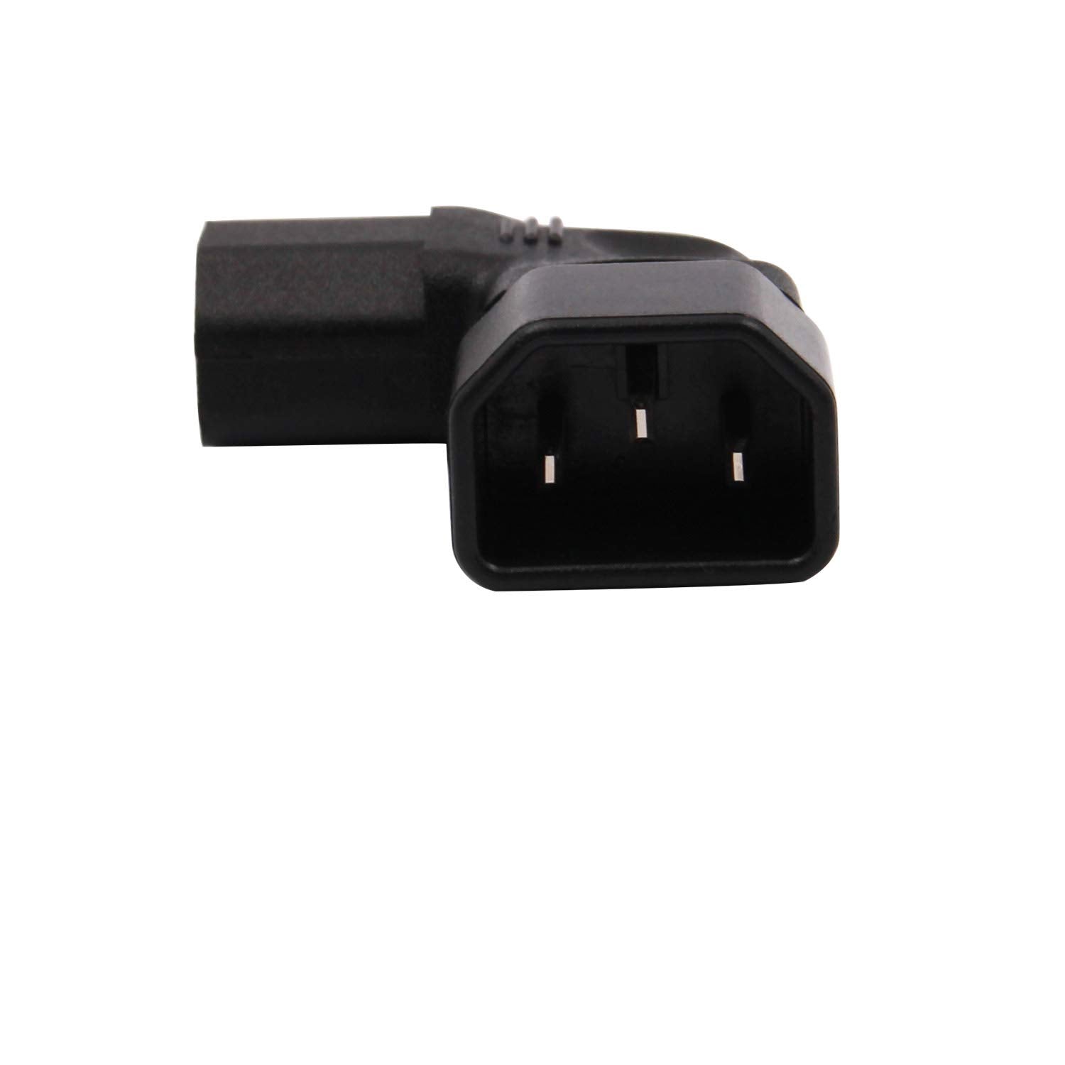 Wymect 2 Pack Right Angle Iec C14 To C13 Power Adapter Pdu Power Extension For Lcd Led Tv Wall Mount