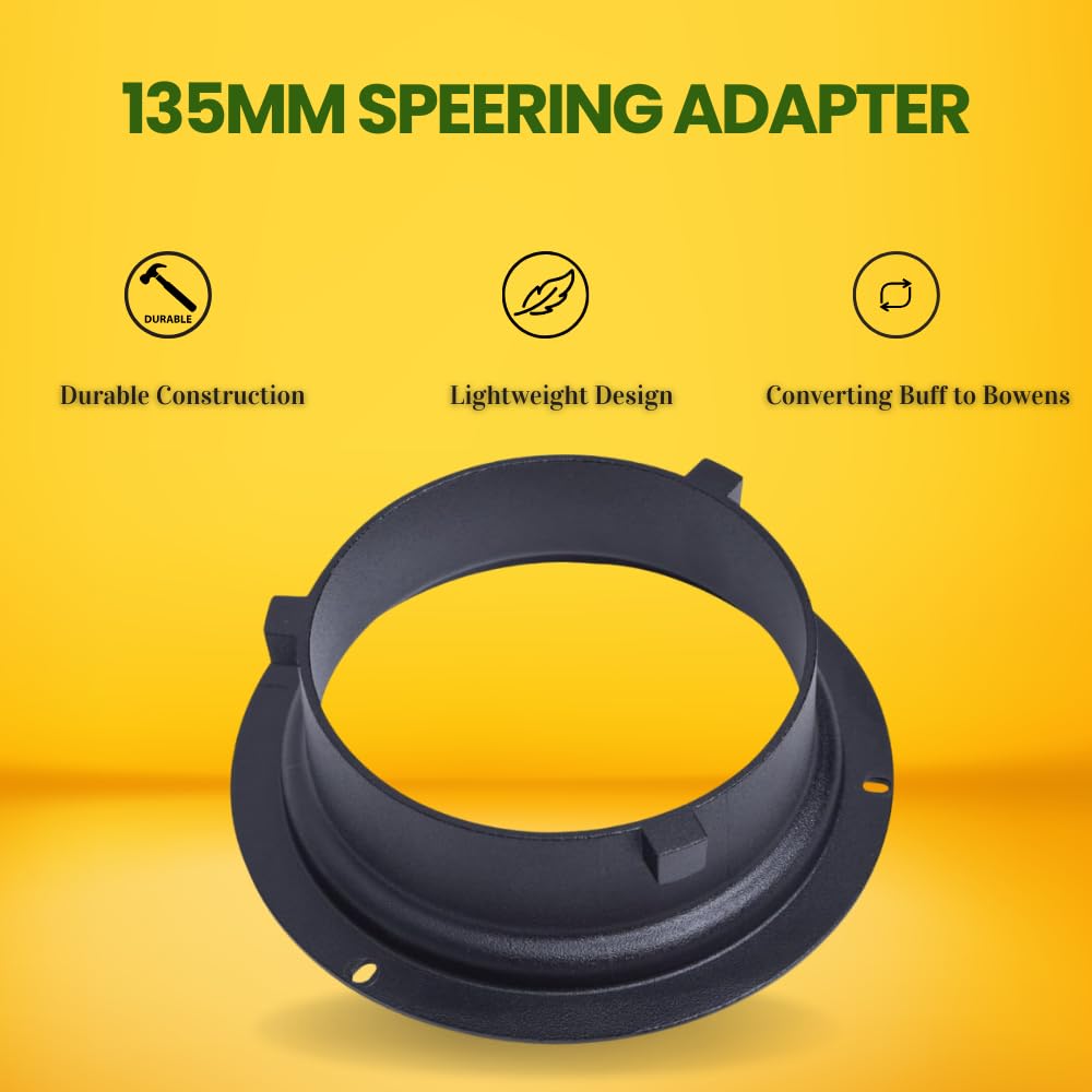 Fotoconic 135Mm / 5.3 Inch Diameter Mounting Flange Speedring Ring Adapter Fits For Bowens Mount Flash Strobe