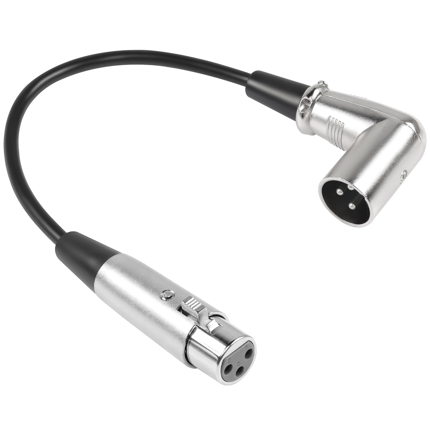 Qianrenon 90 Angle Xlr Microphone Short Cable 3Pin Xlr Right Angle Male To Female Balanced Cable 90 Degree Xlr Plug To Socket Au