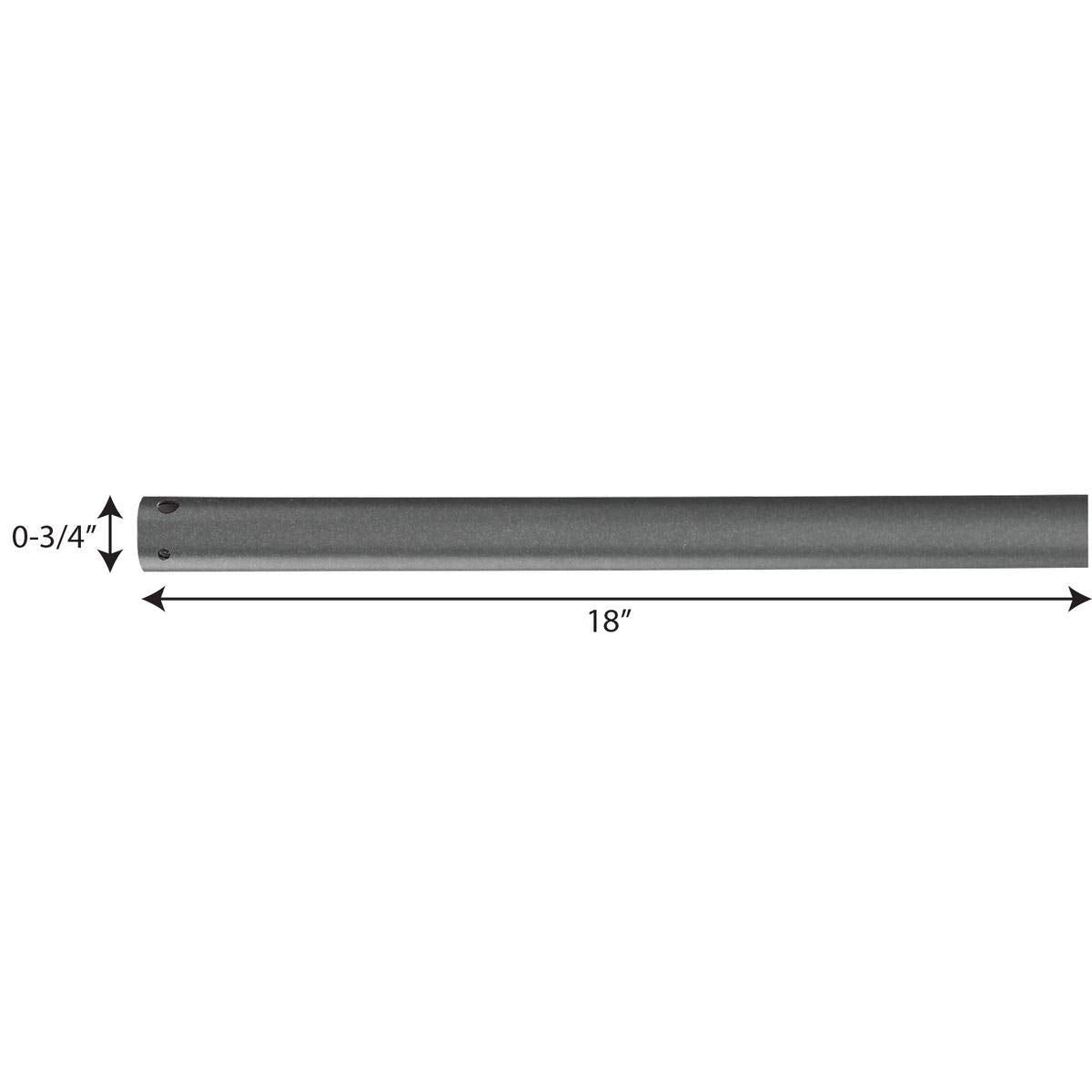Progress Lighting P2604 143 Airpro Accessory Ceiling Fan Steel Downrod, 18 Inch, Graphite