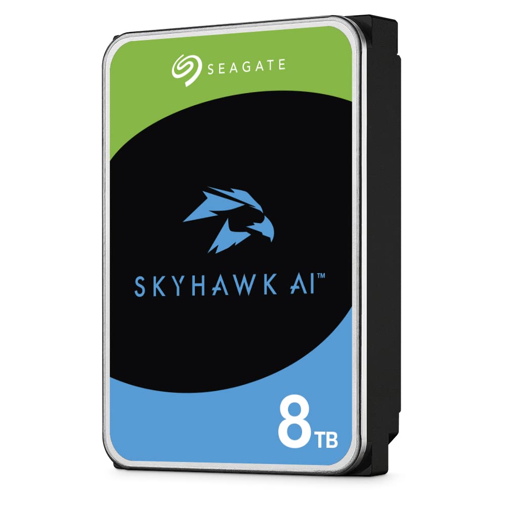 Seagate Skyhawk AI 8TB Video Internal Hard Drive HDD - 3.5 Inch SATA 6Gb/s 256MB Cache for DVR NVR Security Camera System with i